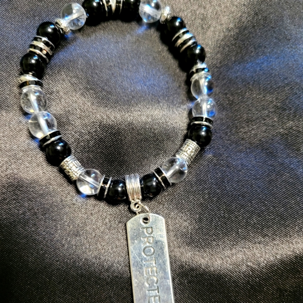 2 for 30 blac crystal stone Bracelet